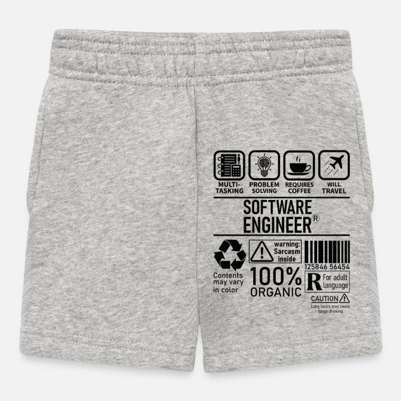 Software Engineer multi tasking problem solving - Baby Shorts - Grau meliert