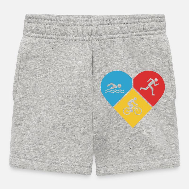 J’adore le triathlon - Short Bébé - gris chiné