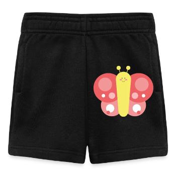 Zarter und stilisierter Schmetterling - Baby Shorts - Schwarz - Vorne