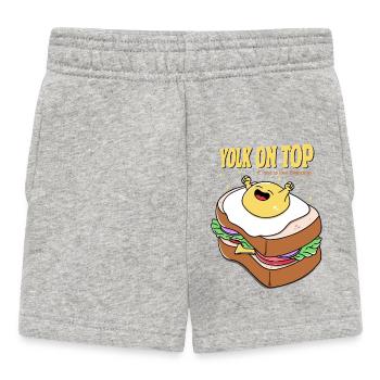 Yolk on Top - Baby Shorts - heather grey - Front