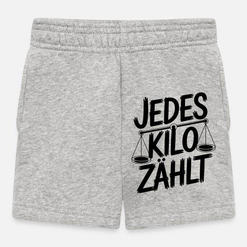 Chaque kilo compte - Short Bébé - gris chiné