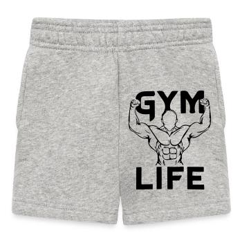 Leben im Fitnessstudio - Baby Shorts - Grau meliert - Vorne
