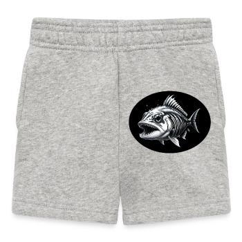 Squelette de poisson - Short Bébé - gris chiné - Devant