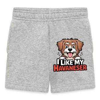 I like my Havaneser Hundeliebe - Baby Shorts - Grau meliert - Vorne