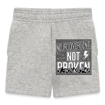 Neurodivergent Not Broken – Neurodiversity Pride - Short Bébé - gris chiné - Devant