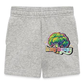 Broccoli is my therapy - Baby Shorts - heather grey - Front