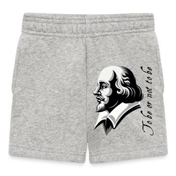 Profil littéraire de Shakespeare - Minimaliste - Short Bébé - gris chiné - Devant
