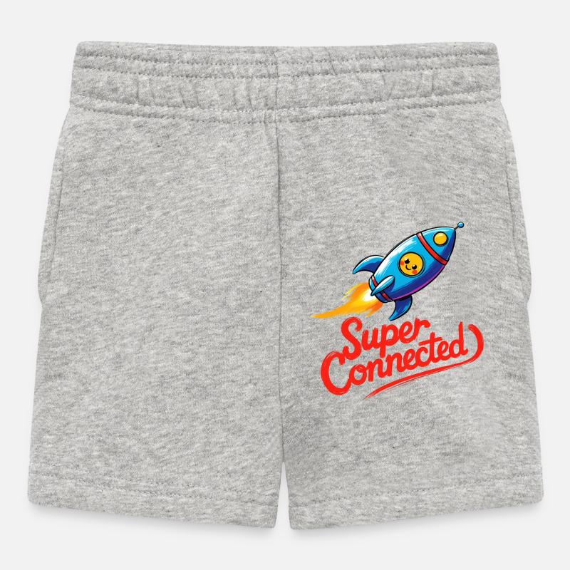 Super Connected - Baby Shorts - heather grey