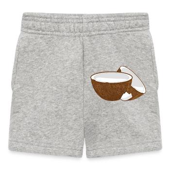 Moitiés de noix de – Motif de fruits tropicaux - Short Bébé - gris chiné - Devant