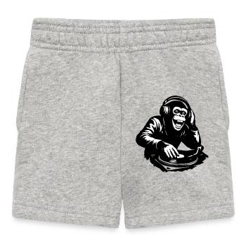 DJ The Monkey Dance Banksy Style - Baby Shorts - heather grey - Front