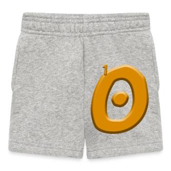 Geburtstag 10 Jahre - Baby Shorts - Grau meliert - Vorne