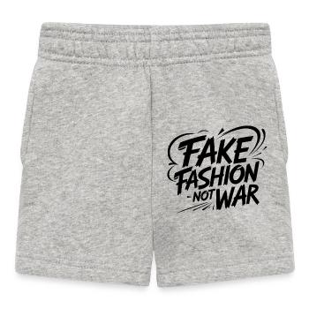 Fake Fashion not War - Baby Shorts - heather grey - Front