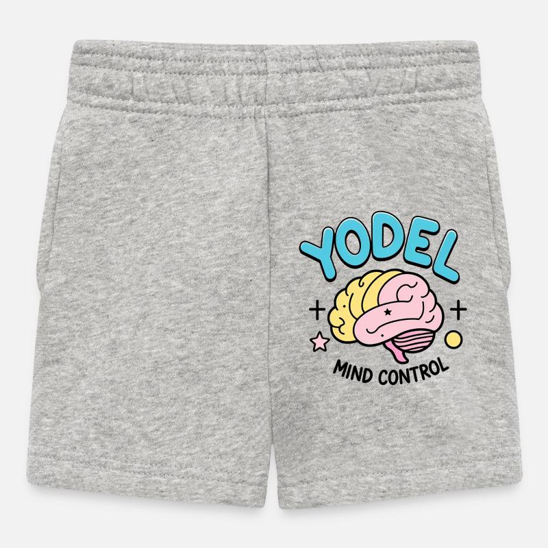 Yodel Mind Control - Baby Shorts - heather grey