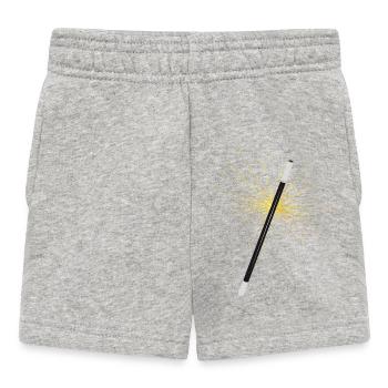 Baguette magique avec des étincelles – Motif Mystical Fantasy - Short Bébé - gris chiné - Devant
