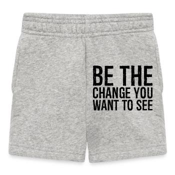 Soyez le changement que vous voulez voir - Short Bébé - gris chiné - Devant