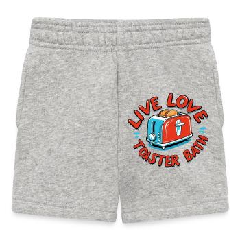 Live Love Grille-pain Bain - Short Bébé - gris chiné - Devant