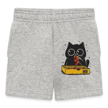 Pizza Kitty in color - Baby Shorts - Grau meliert - Vorne
