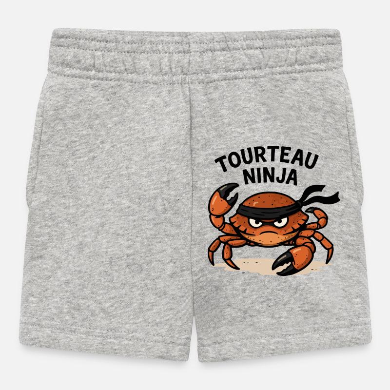 Ninja-Krabbe - Baby Shorts - Grau meliert