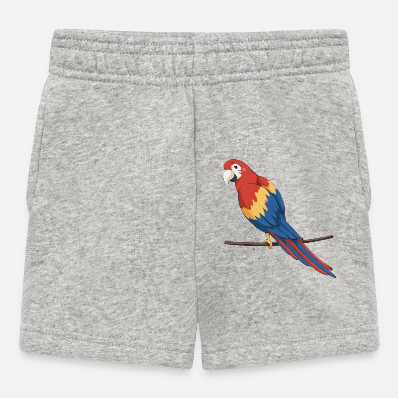 Perroquet - Short Bébé - gris chiné