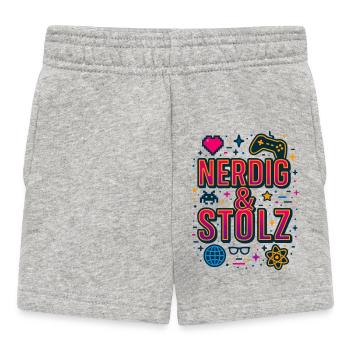 Nerd et fier - Short Bébé - gris chiné - Devant