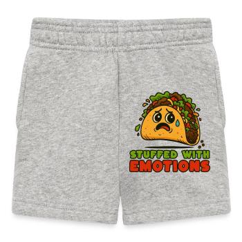 Des tacos remplis d’émotion - Short Bébé - gris chiné - Devant