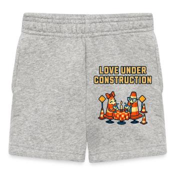 Love under construction: Traffic cones - Baby Shorts - heather grey - Front