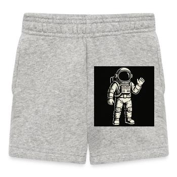 Copain de l’espace - Short Bébé - gris chiné - Devant