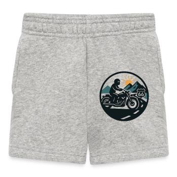 Straßen Biker Sonnenuntergang - Baby Shorts - Grau meliert - Vorne