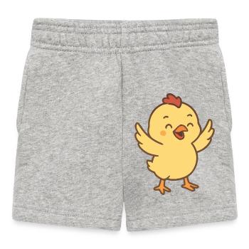 Happy Chick Groove - Baby Shorts - heather grey - Front