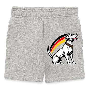 Dog with rainbow in comic book style - Baby Shorts - heather grey - Front