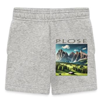 Plose Dolomites Tyrol Vacances Alpinisme Randonnée - Short Bébé - gris chiné - Devant