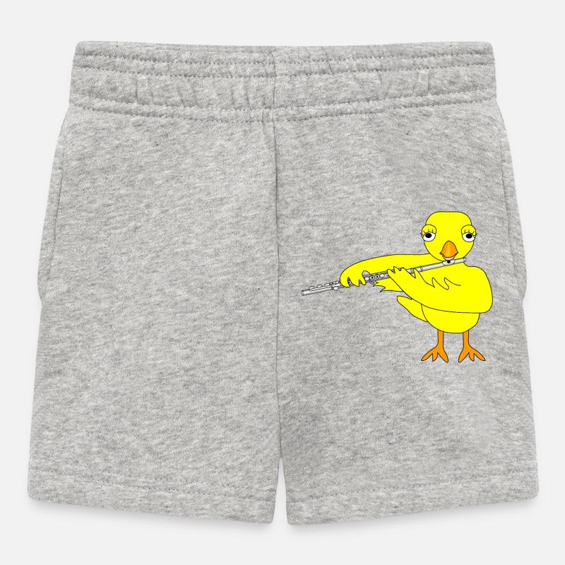 Flûte poussin - Short Bébé - gris chiné