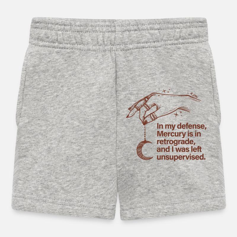 Mercure rétrograde - Short Bébé - gris chiné
