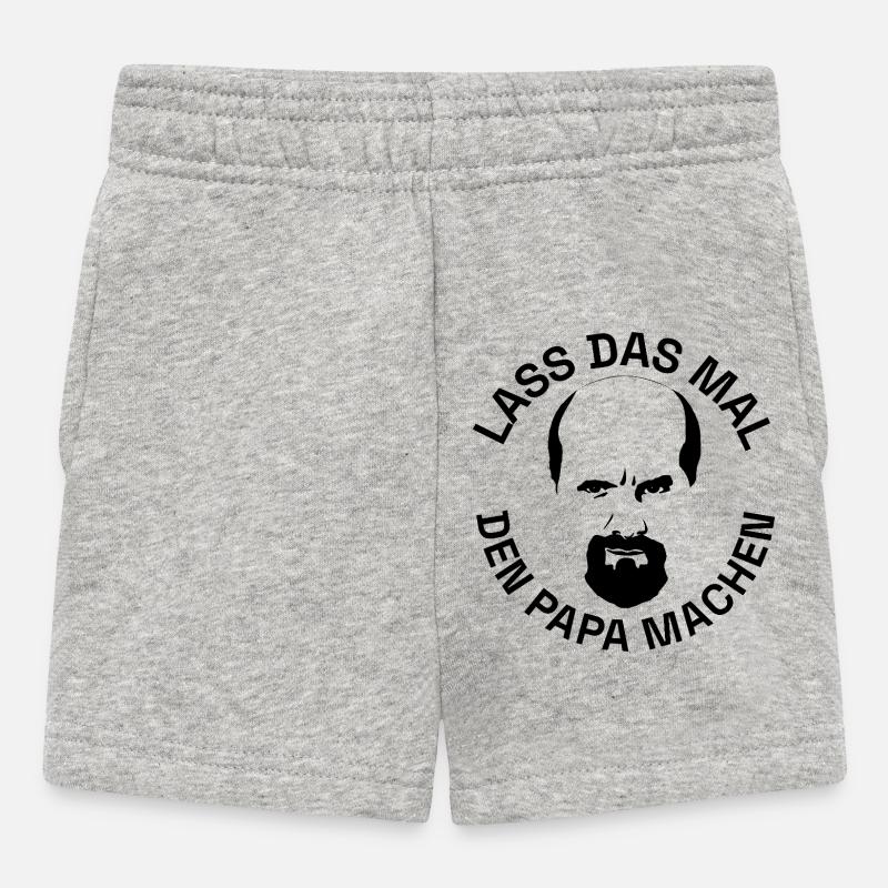 Stromberg Lass Das Mal Den Papa Machen Mit Bernd - Baby Shorts - Grau meliert