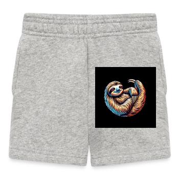 Stay cool always with the calm funny sloth - Baby Shorts - heather grey - Front