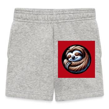 Faultier - cool bleiben immer mit der Ruhe - Baby Shorts - Grau meliert - Vorne