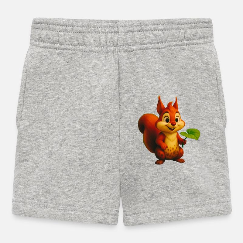 Eichhörnchen - Baby Shorts - Grau meliert