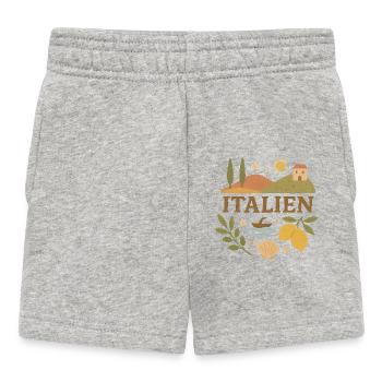Italien Boho – Kinderkleidung & Geschenkidee - Baby Shorts - Grau meliert - Vorne