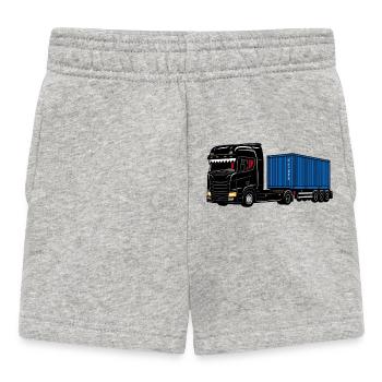 Container truck" on the road - Baby Shorts - heather grey - Front