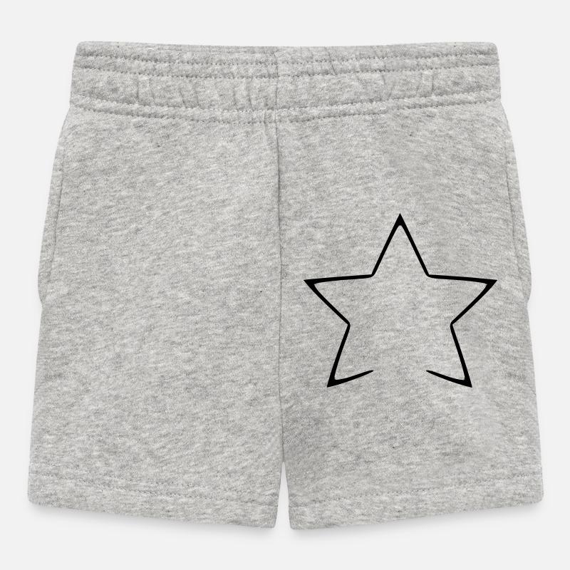 Celestial Starry Night Pattern Shirt - Baby Shorts - heather grey