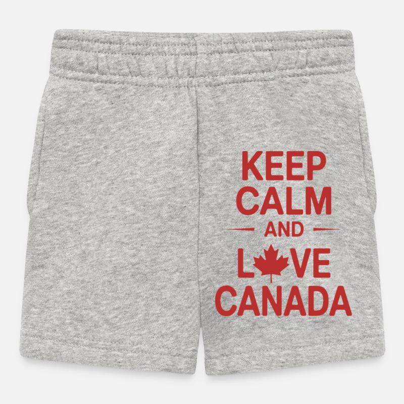 Conception canadienne de cœur d’amour - Short Bébé - gris chiné