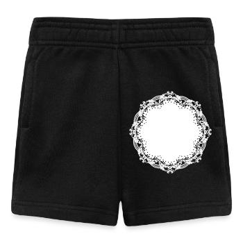 Dentelle de gâteau blanc en filigrane comme décoration - Short Bébé - noir - Devant