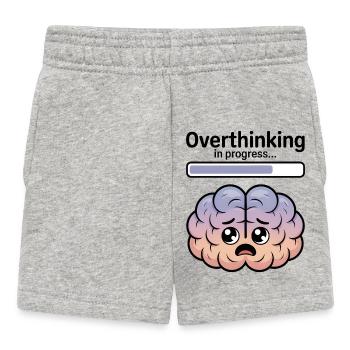 Overthinking in progress - Baby Shorts - heather grey - Front