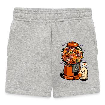 Kaugummi - Halloween Süßigkeiten Geist - Baby Shorts - Grau meliert - Vorne