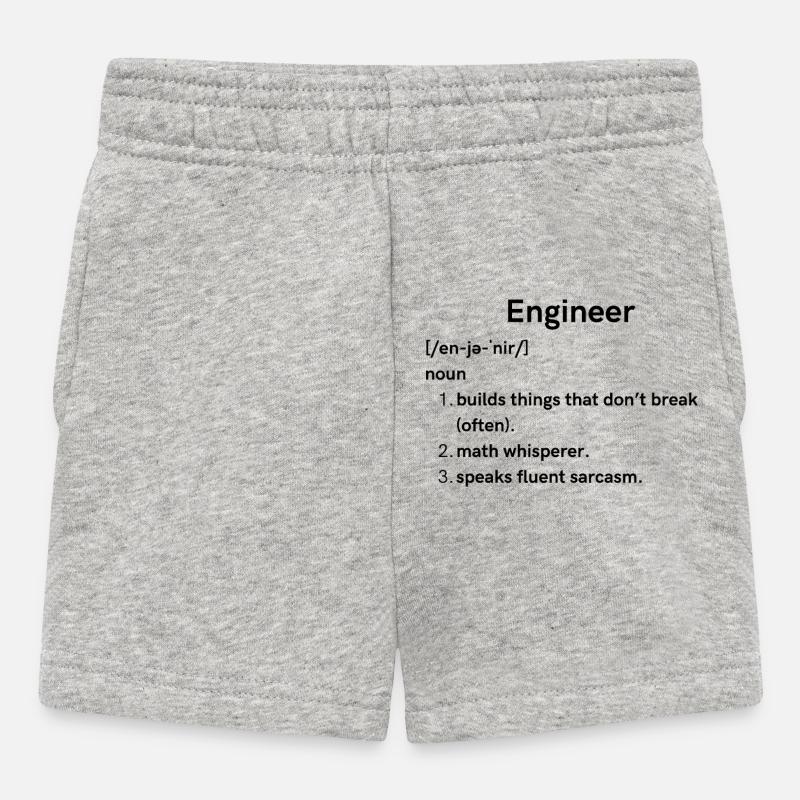 engineer  - Baby Shorts - heather grey