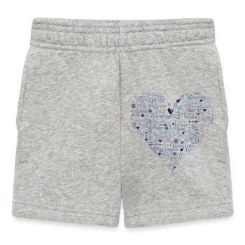 Cœur maritime, bleu - Short Bébé - gris chiné - Devant