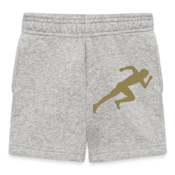 Silhouette minimaliste Sprinter Sprint - Short Bébé - gris chiné - Devant