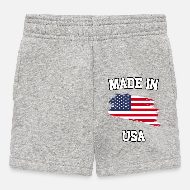 Fabriqué aux États-Unis - Short Bébé - gris chiné