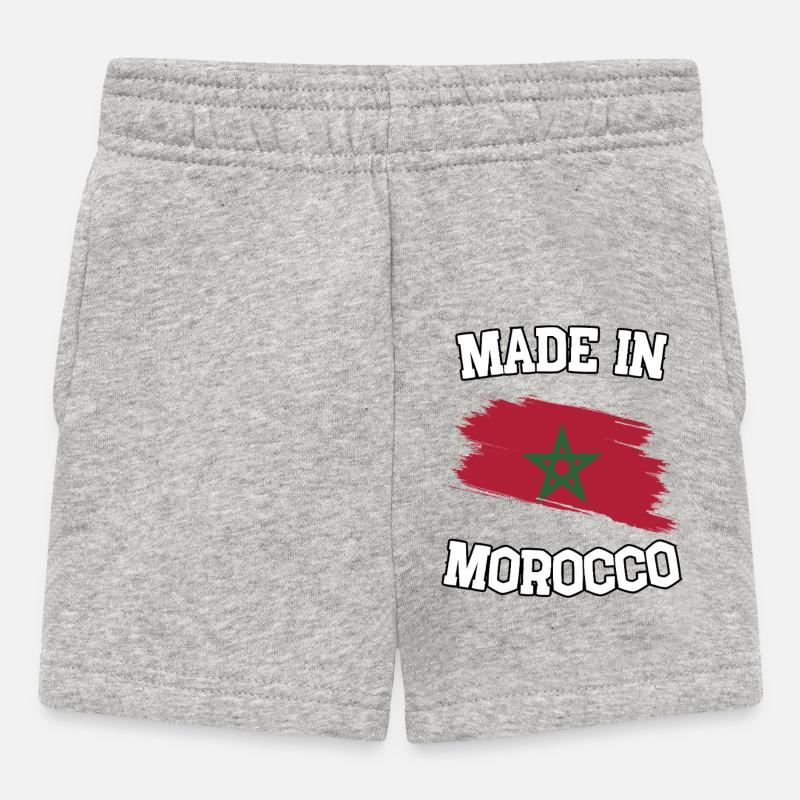 Fabriqué au Maroc - Short Bébé - gris chiné