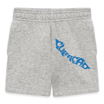 Curacao Map Artistic Typography Design - Baby Shorts - heather grey - Front